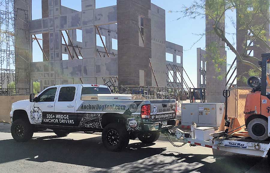 Anchor Dog Truck on Worksite